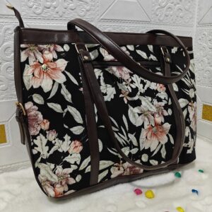 Femezone beautiful handblock printed canvas fabric FF totebag (15*12)
