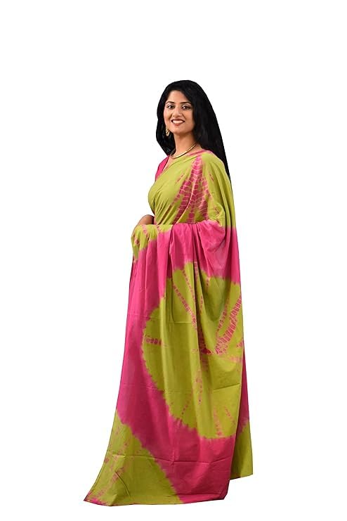 Women's Cotton Ethnic bagru print saree with Blouse