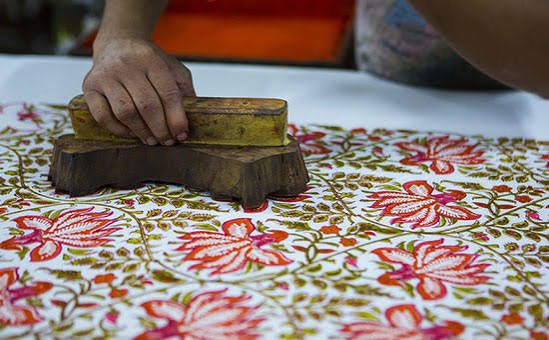 Handblock printing process Jaipur