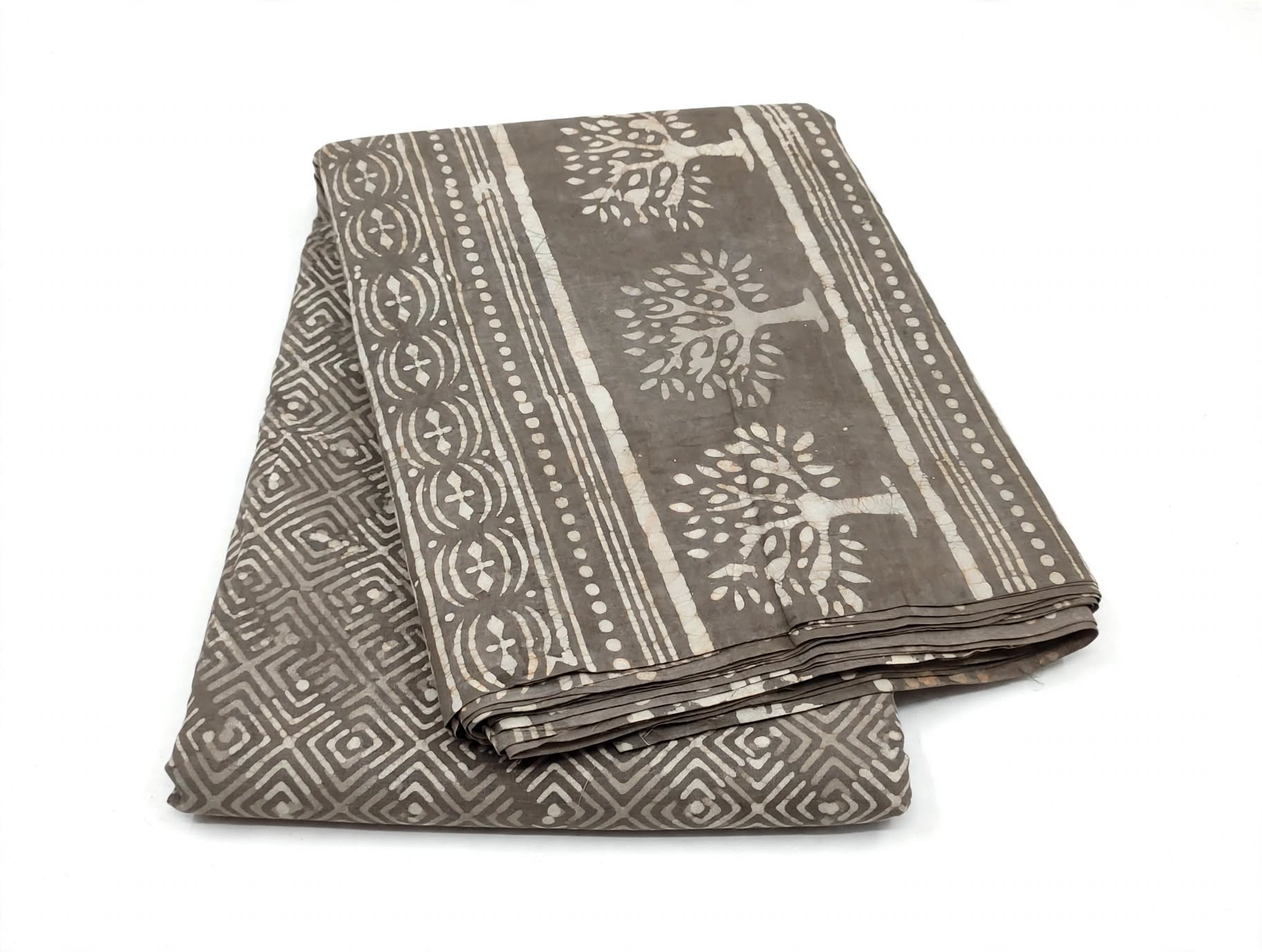 Cotton Ethnic bagru print saree with Blouse- - Image 3